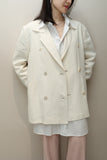 80-90’s Max Mara - linen double  jacket in white