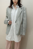 80-90’s Max Mara - linen tailored jacket in heather gray
