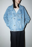 80-90's EU label - denim multi pocket oversized jacket