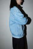 80-90's EU label - denim multi pocket oversized jacket
