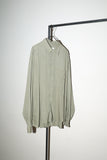 80-90's smokey green rayon shirt