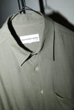 80-90's smokey green rayon shirt