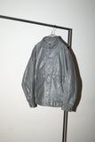 80's leather blouson in concrete gray