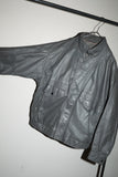 80's leather blouson in concrete gray