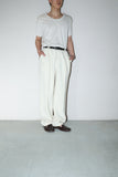 c90's Swiss linen fabric tuck trousers