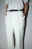 c90's Swiss linen fabric tuck trousers
