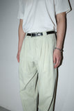 80-90's German label - linen tuck trousers