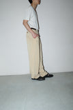 80-90's European label- linen tuck trousers