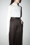 70-80's SAINT LAURENT - wool stripe wide tuck trousers