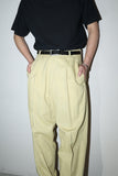 c90's EU label - linen tuck trousers