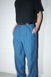 80-90's Dutch label - linen/rayon tuck trousers