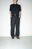90-00's German label - linen tuck trousers