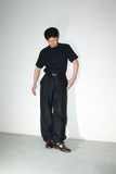 90-00's German label - linen tuck trousers