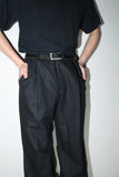90-00's German label - linen tuck trousers