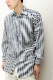 90-00's Christian Dior - cotton stripe dress shirt