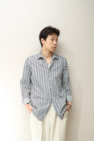 90-00's Christian Dior - cotton stripe dress shirt