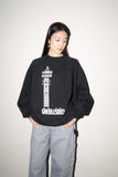 90's "data vision" print sweat shirt