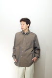 80-90's CERUTTI 1881 - iridescent cotton dress shirt