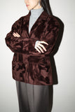 80-90's faux-fur abstract camouflage-like design jacket