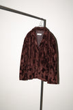 80-90's faux-fur abstract camouflage-like design jacket