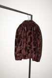 80-90's faux-fur abstract camouflage-like design jacket