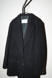 80's wool/cashmere oversized double breasted peaked lapel jacket