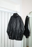 90's GANT - coated cotton half coat with leather collar