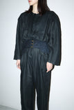 80's Fabrizio Lenzi - linen jumpsuit in black