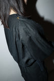 80's Fabrizio Lenzi - linen jumpsuit in black
