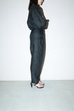 80's Fabrizio Lenzi - linen jumpsuit in black