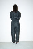 80's Fabrizio Lenzi - linen jumpsuit in black