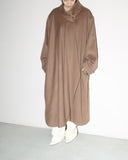 80's Scandinavian label - wool draping fabric oversized coat