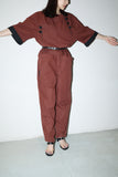 80’s cotton jumpsuit with big square pocket
