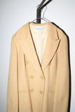 80's wool/silk/rayon double breasted peaked lapel jacket