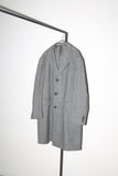 90-00’s European label - wool/cashmere herringbone middle length coat