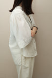 80’s Thierry Mugler - asymmetrical cutting, linen/cotton blouse