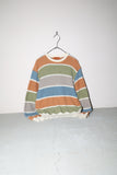 80’s MISSONI - pile fabric multi stripe pattern pullover