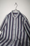 80’s Valentino cotton stripe pattern short sleeve shirts