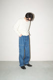 90's cotton wide straight denim pants