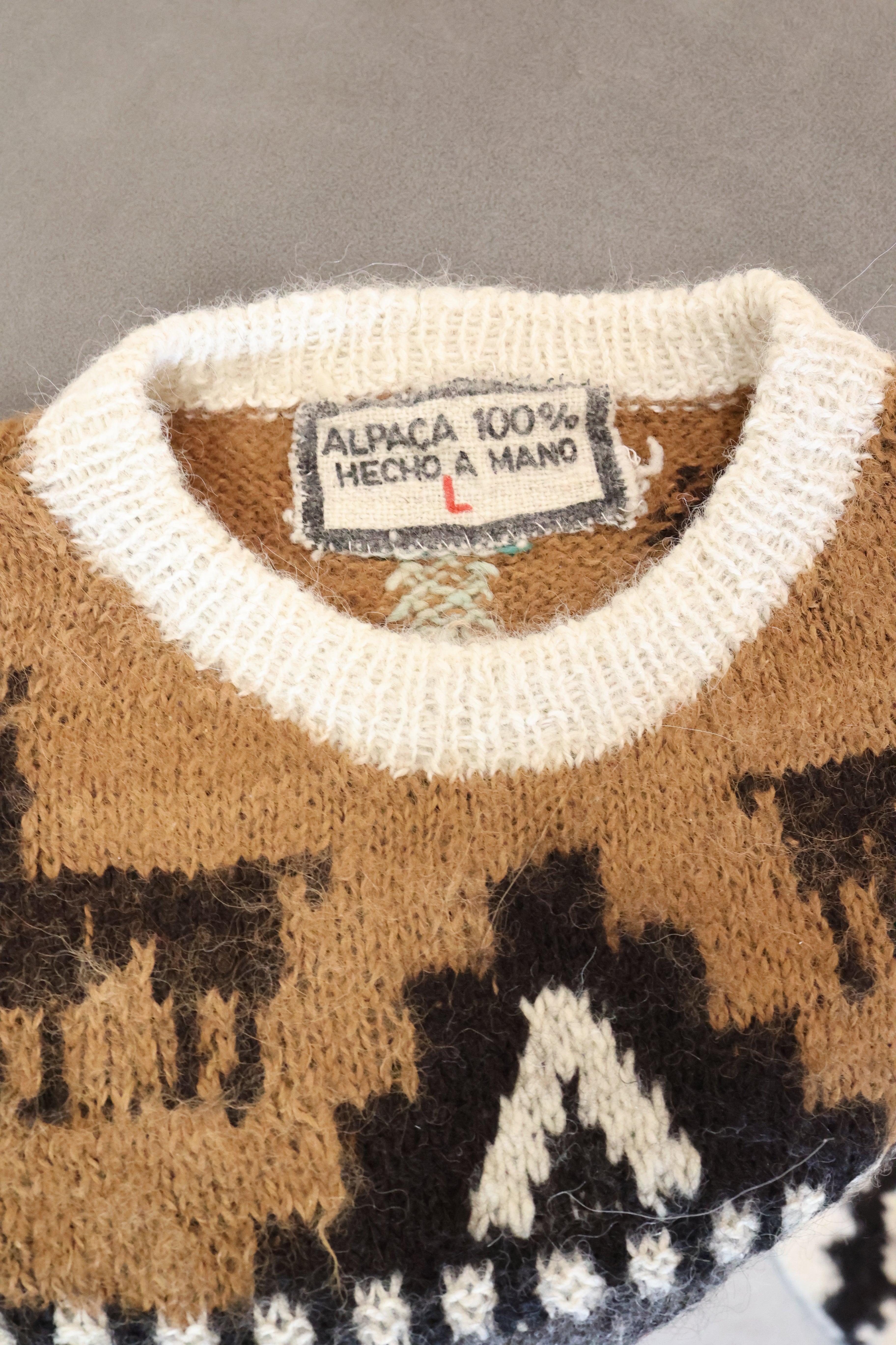 alpaca hand knit sweater