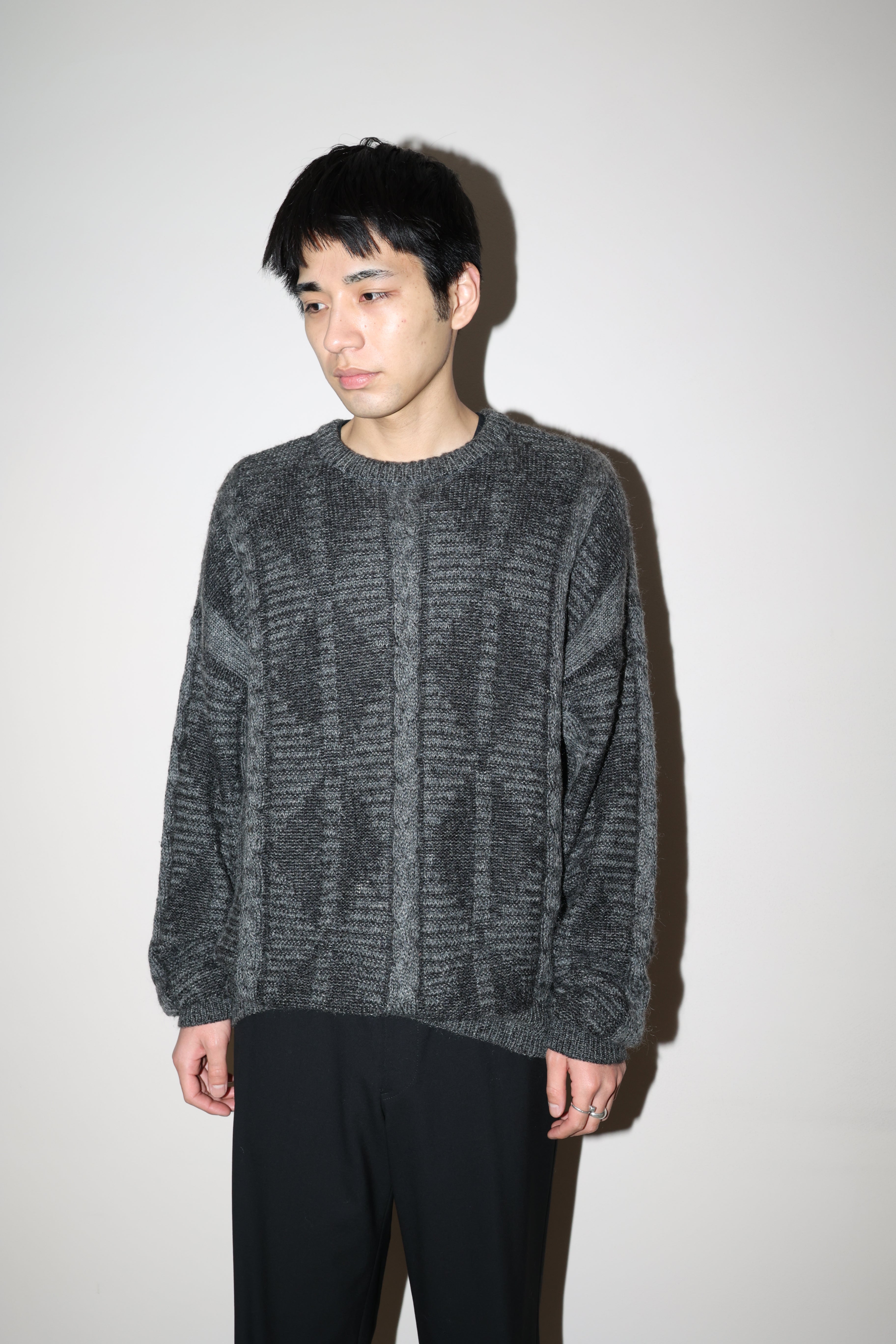 80’s mohair geometrical pattern knit sweater