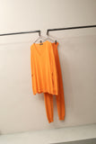 00’s European label - hi-gauge knit combination in vitamin orange