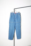 90's cotton wide straight denim pants