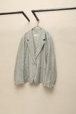 80-90’s Max Mara - linen tailored jacket in heather gray