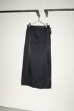 00's European label - glossy fabric utility maxi length skirt