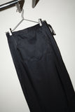 00's European label - glossy fabric utility maxi length skirt