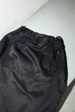 00's European label - glossy fabric utility maxi length skirt