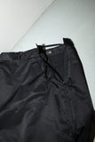 00's European label - glossy fabric utility maxi length skirt