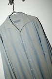 80-90's iridescent water color rayon open collar shirt