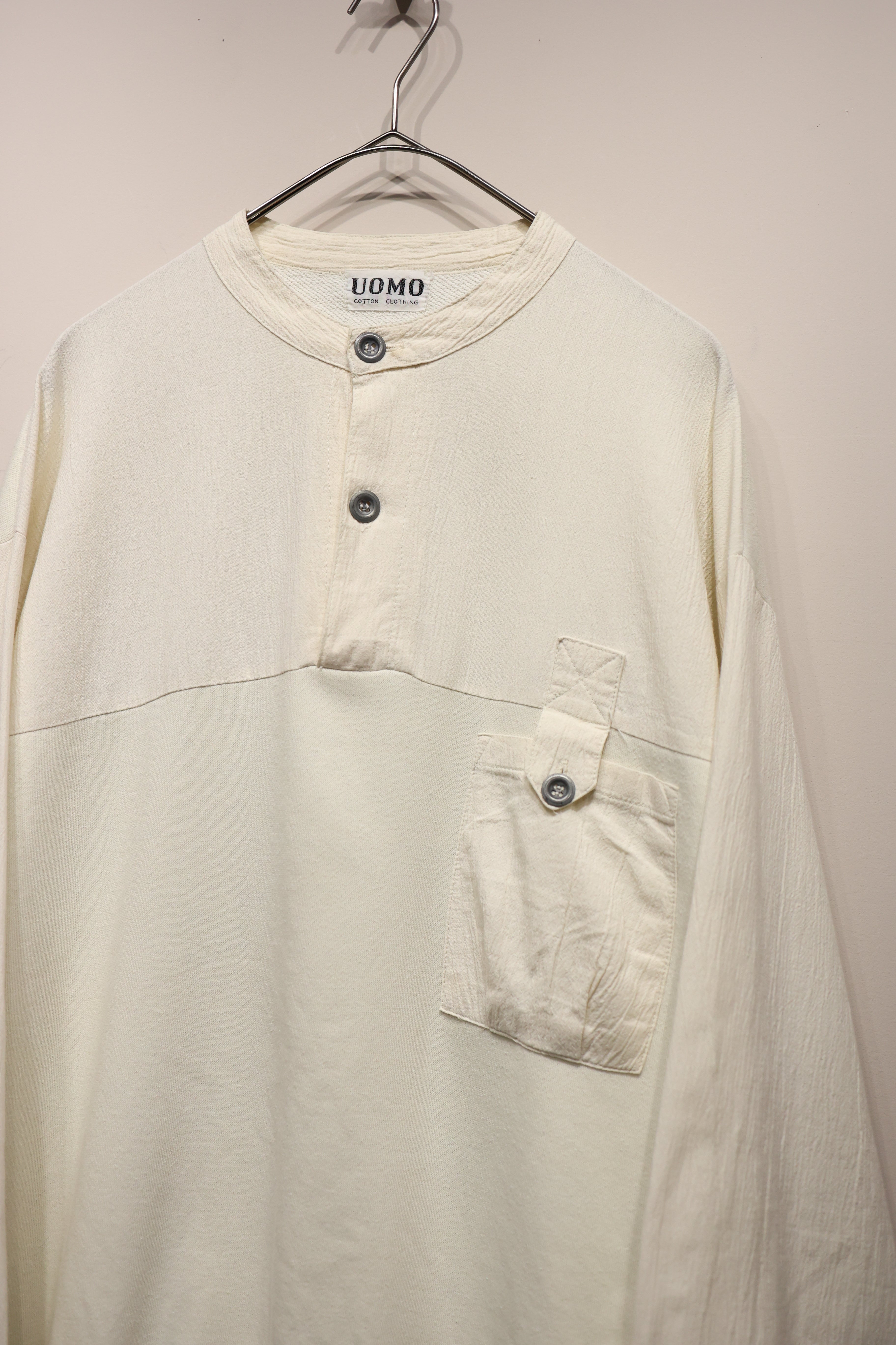 80's cotton/polyester switched fabric pullover top